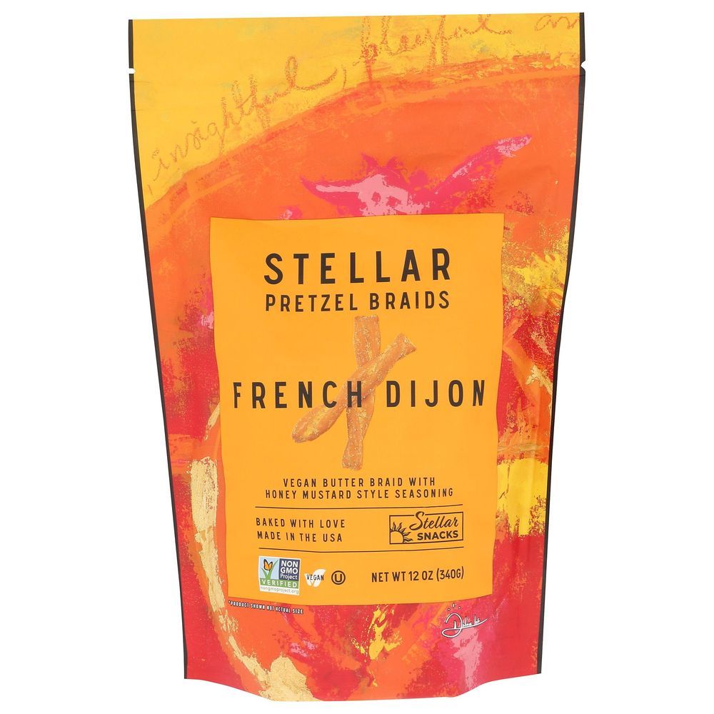 Stellar Snacks French Dijon Pretzel Braids, 12 Ounce -- 12 Per Case