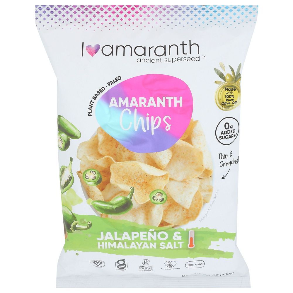 I Amaranth Jalapeno Himalayan Salt Chips, 3.5 Ounce -- 12 Per Case
