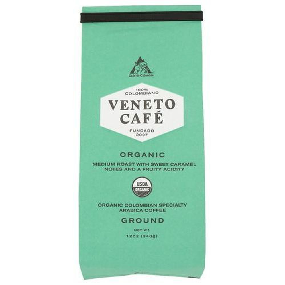 Veneto Cafe Organic Medium Roast Sweet Caramel Ground Coffee, 12 Ounce -- 6 Per Case