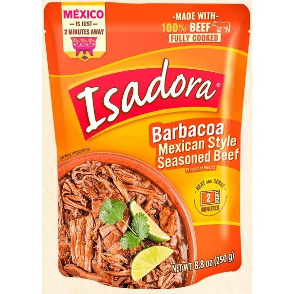 Isadora Barbacoa Mexican Style Seasoned Beef, 8.8 Ounce -- 8 Per Case