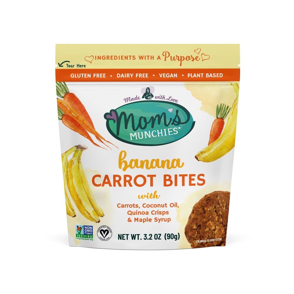 Mom's Munchies Banana Carrot Bites, 3.2 Ounce -- 12 Per Case