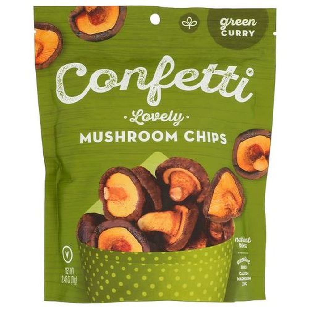 Confetti Green Curry Mushroom Chips, 2.46 Ounce -- 12 Per Case