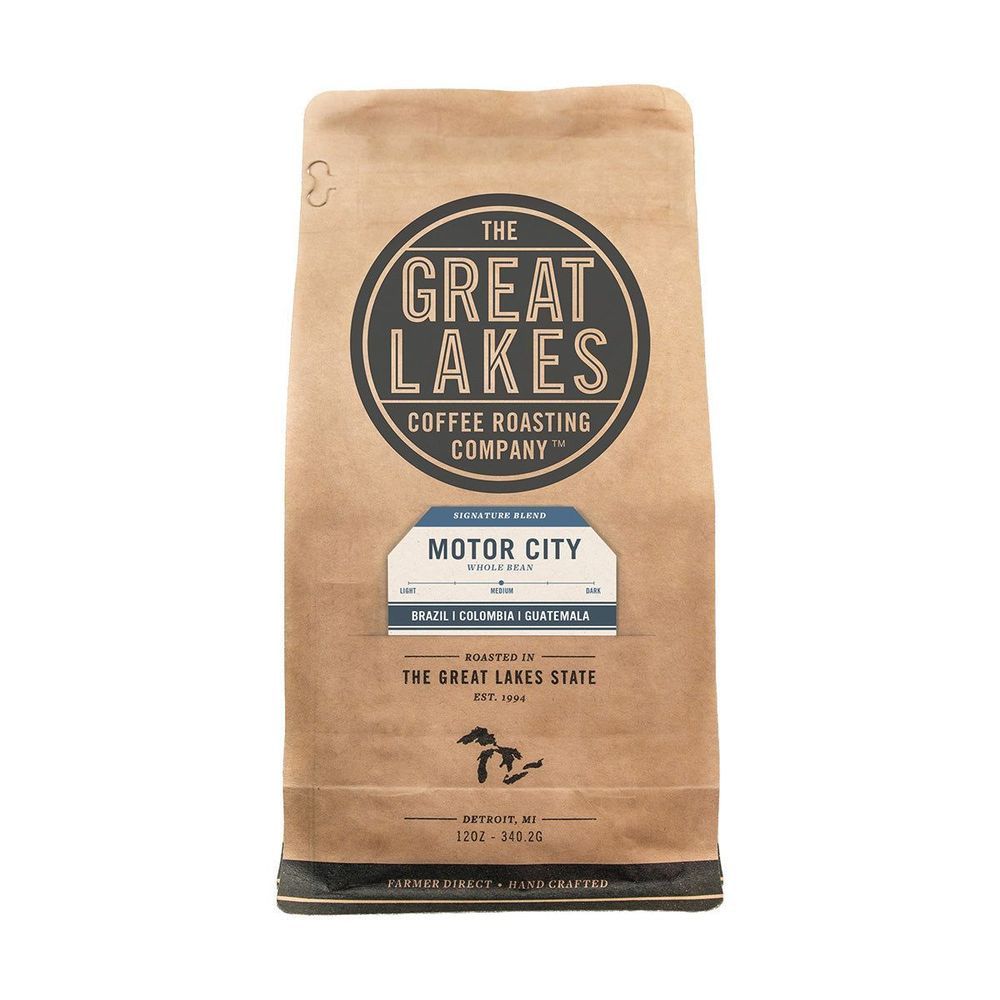 The Great Lakes Motor City Whole Bean Coffee, 12 Ounce -- 6 Per Case