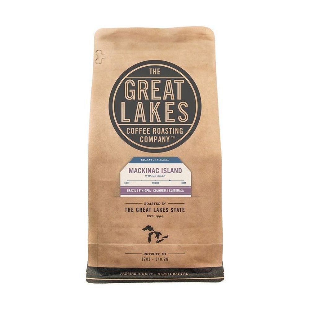 The Great Lakes Mackinac Island Signature Blend Whole Bean Coffee, 12 Ounce -- 6 Per Case