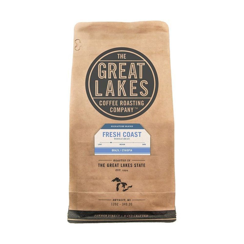 The Great Lakes Fresh Coast Signature Blend Whole Bean Coffee, 12 Ounce -- 6 Per Case