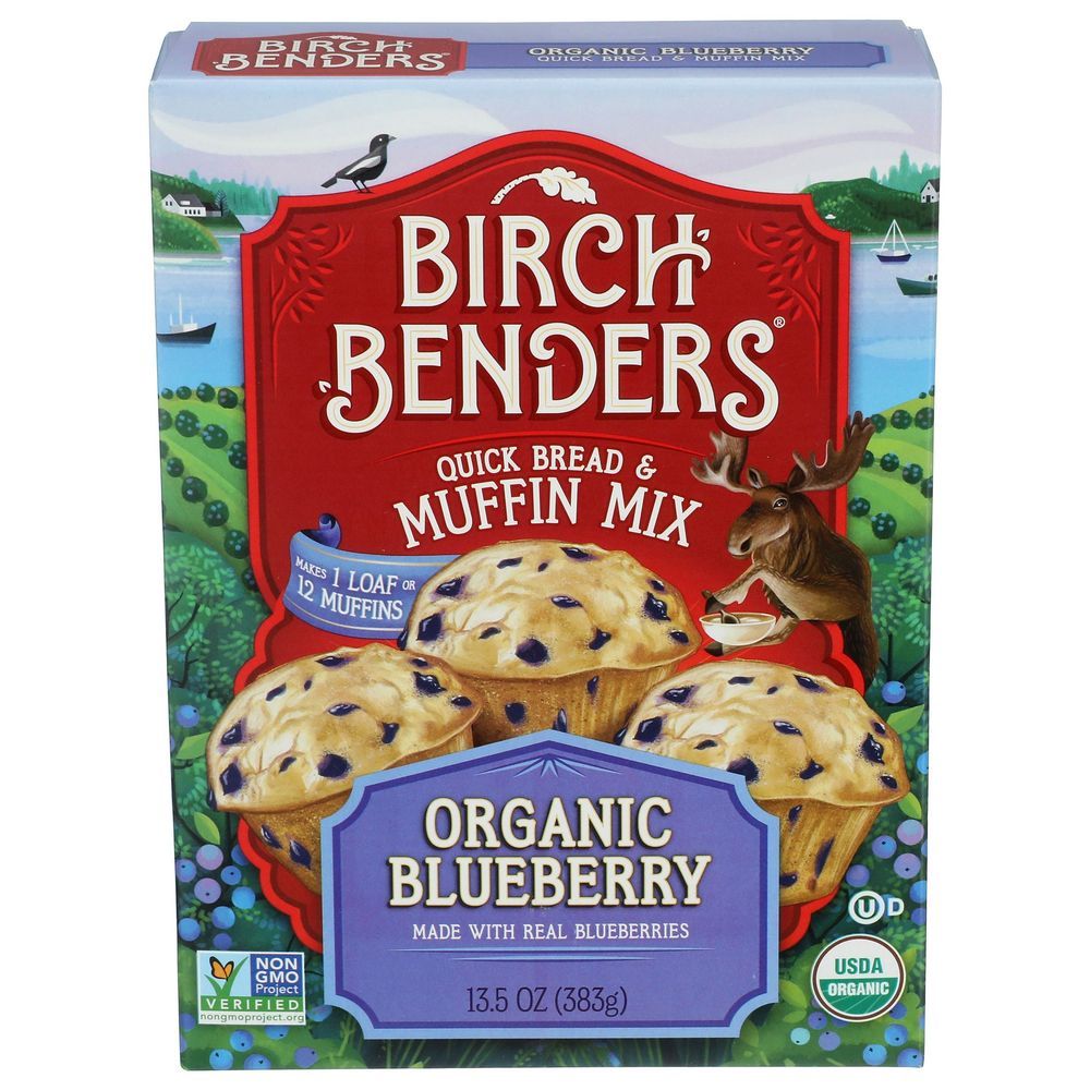Birch Benders Organic Blueberry Quick Bread And Muffin Mix, 13.5 Ounce -- 6 Per Case
