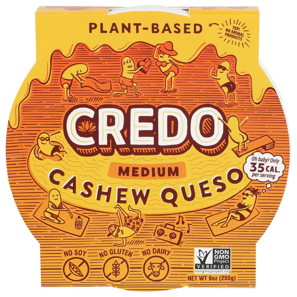 Credo Foods Medium Cashew Queso, 9 Ounce -- 12 Per Case