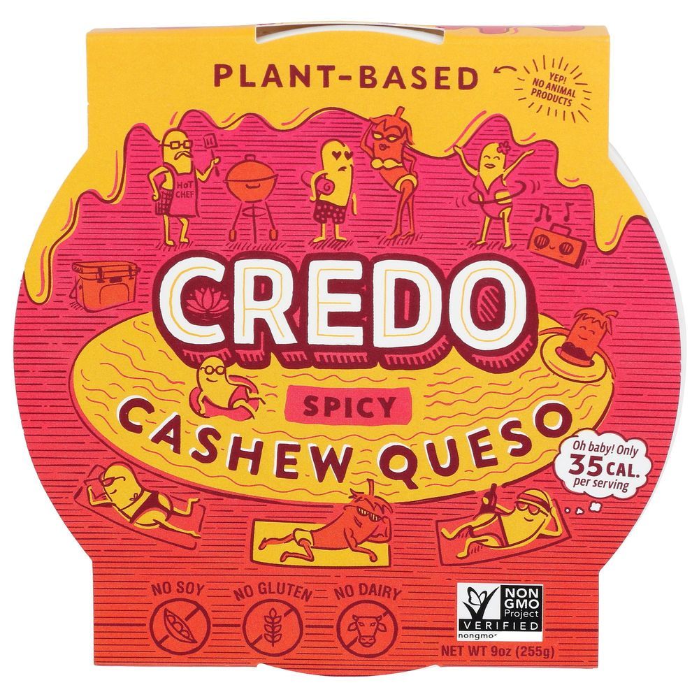 Credo Foods Spicy Cashew Queso, 9 Ounce -- 12 Per Case