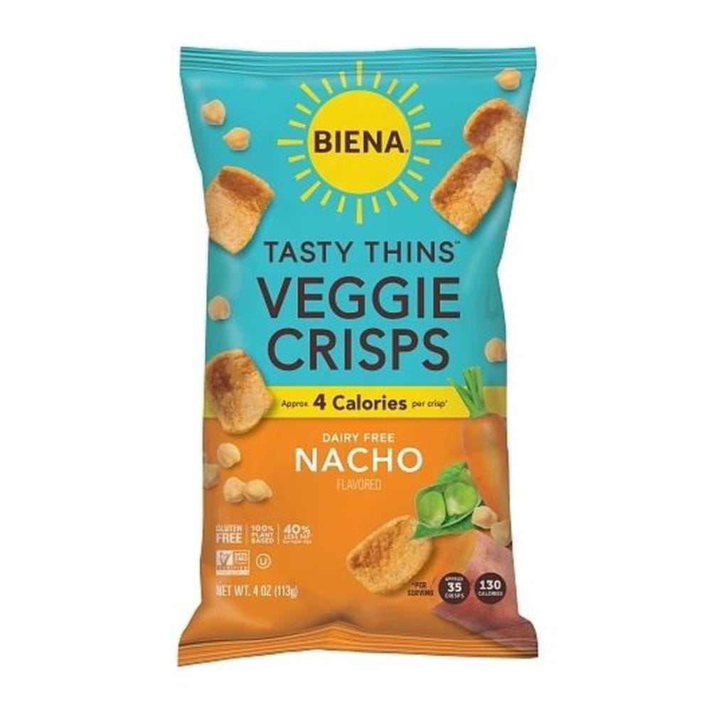 Biena Snacks Tasty Thins Nacho Veggie Crisps, 4 Ounce -- 12 Per Case
