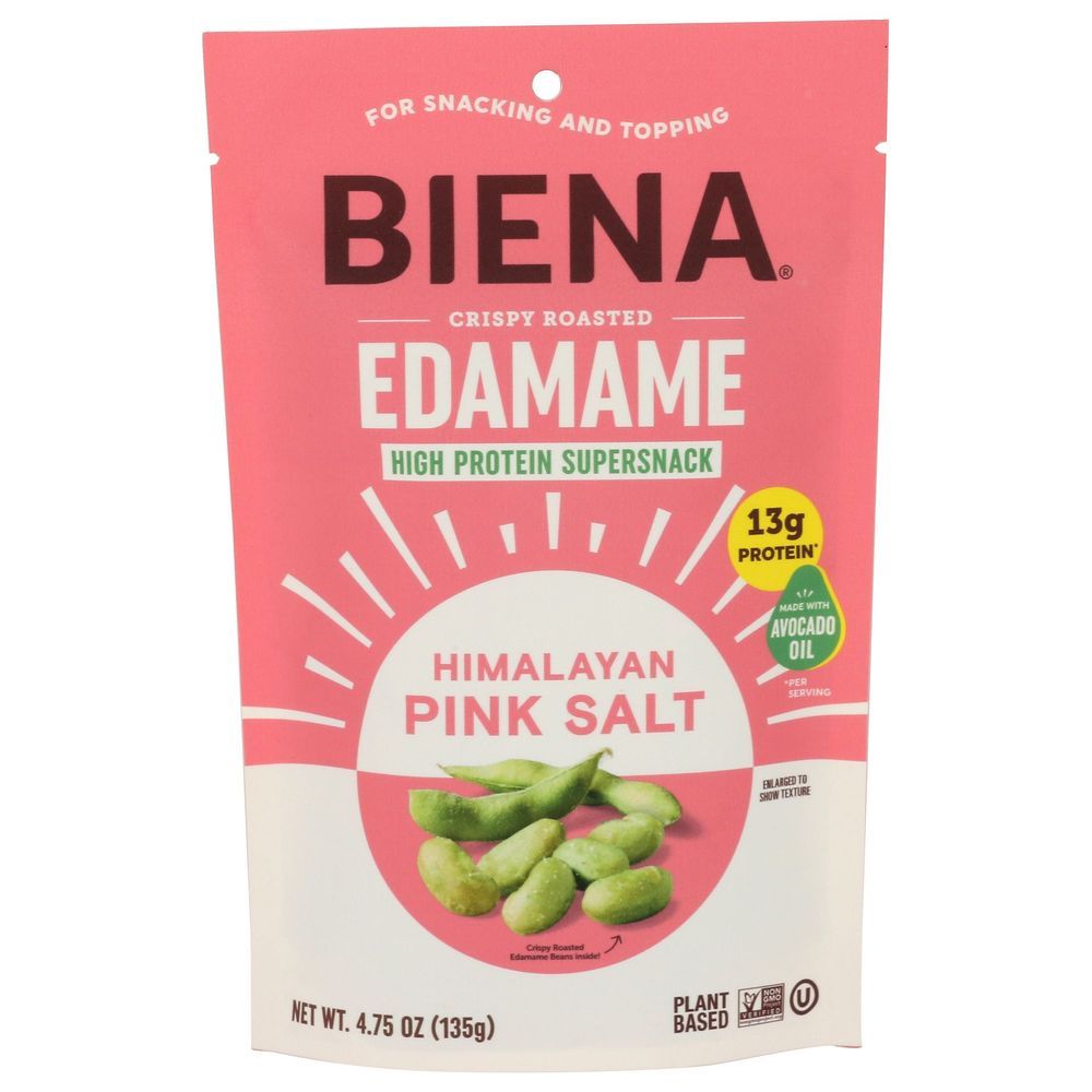 Biena Himalayan Pink Salt Crispy Roasted Edamame, 4.75 Ounce -- 8 Per Case