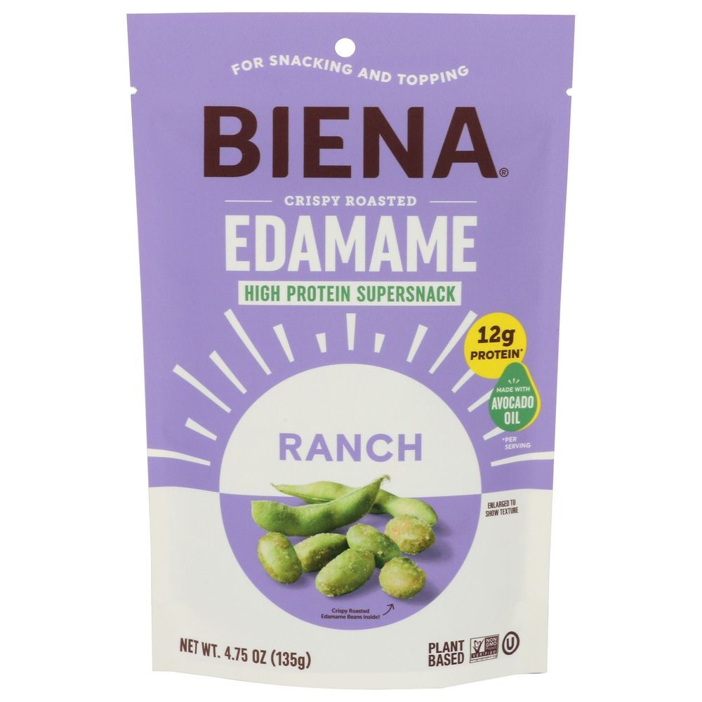 Biena Ranch Crispy Roasted Edamame, 4.75 Ounce -- 8 Per Case