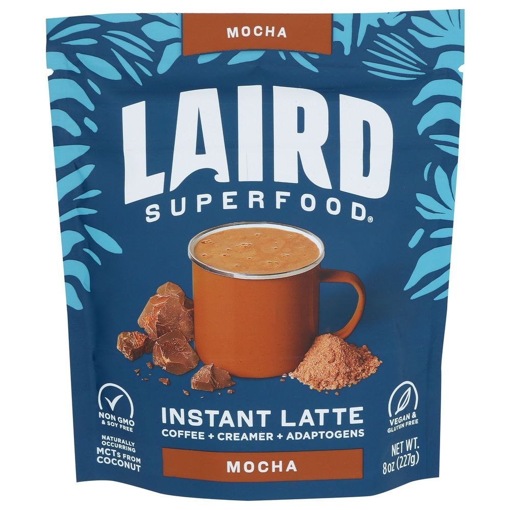 Laird Superfood Mocha Instant Latte, 8 Ounce -- 6 Per Case
