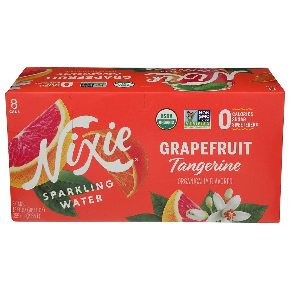 Nixie Organic Grapefruit Tangerine Sparkling Water, 12 Fluid Ounce -- 24 Per Case