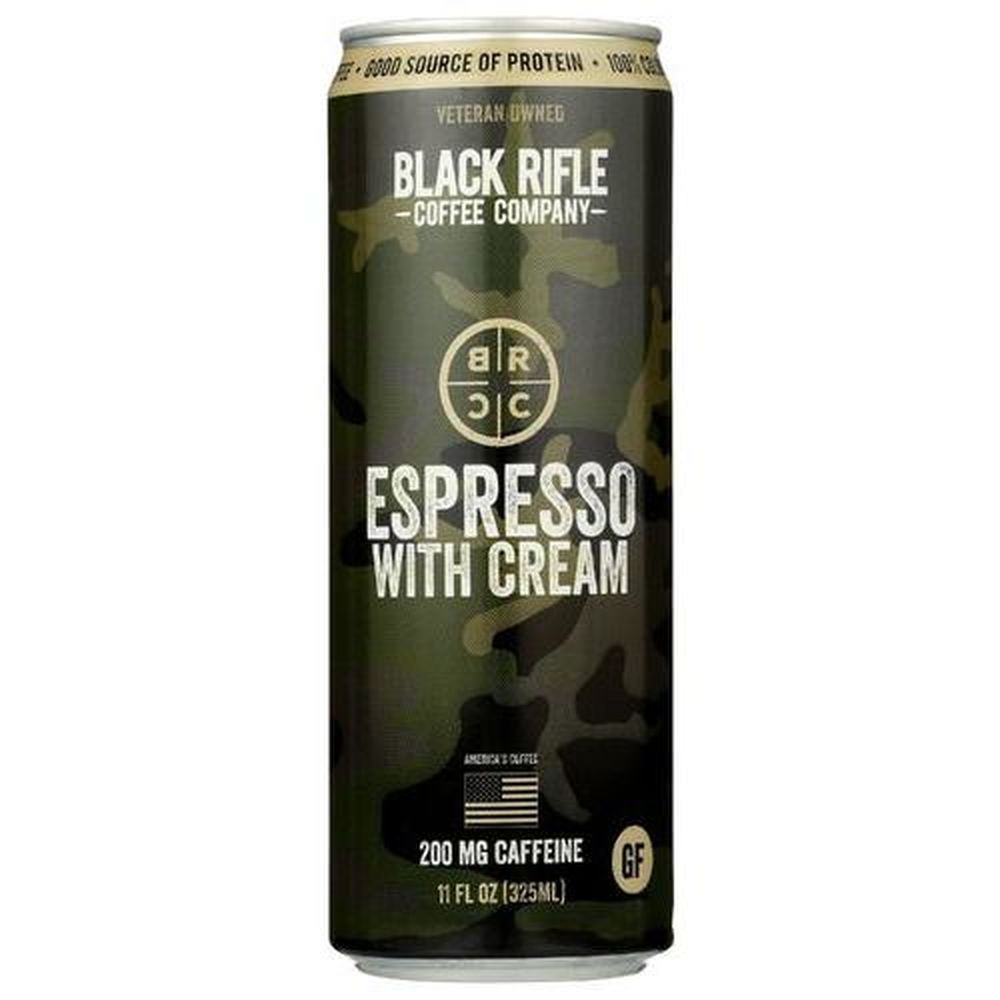 Black Rifle Coffee Company Espresso With Cream Coffee, 11 Fluid Ounce -- 12 Per Case