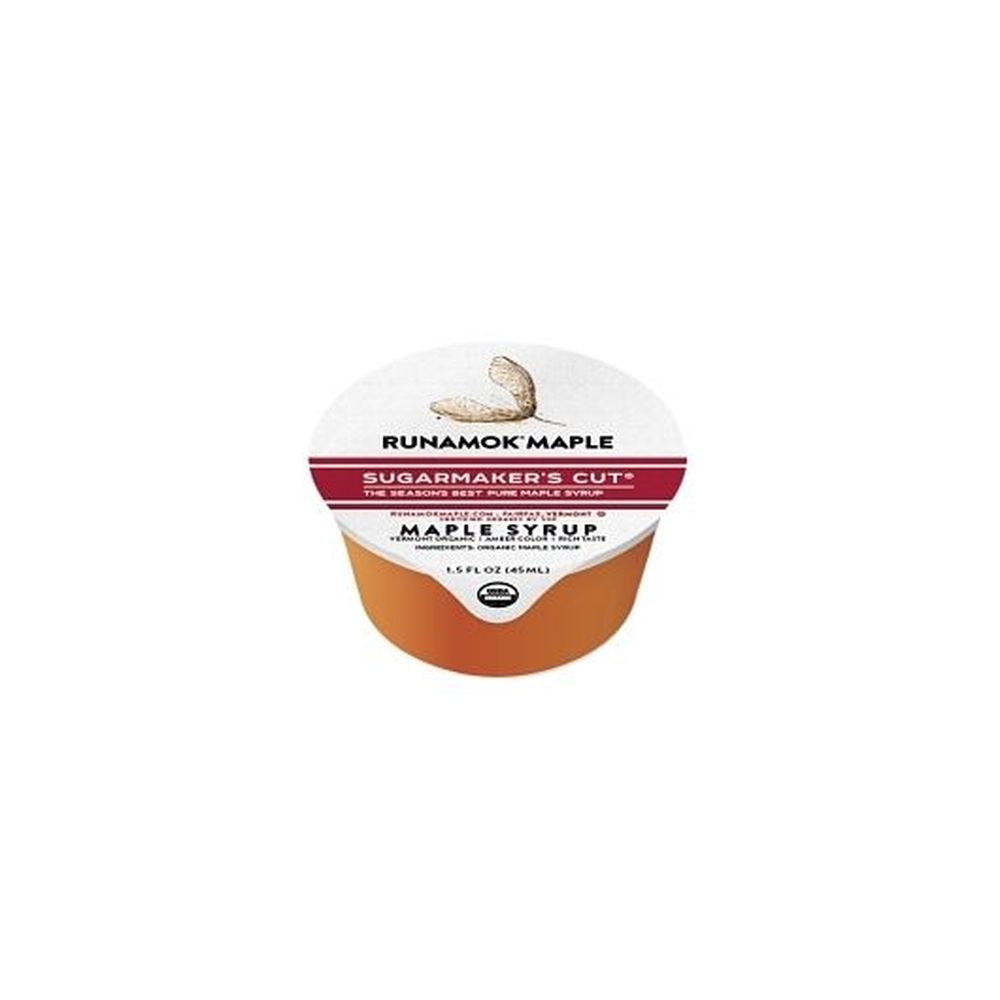 Runamok Maple Organic Sugarmaker's Cut Amber Rich Pure Maple Syrup, 1.5 Fluid Ounce -- 100 Per Case