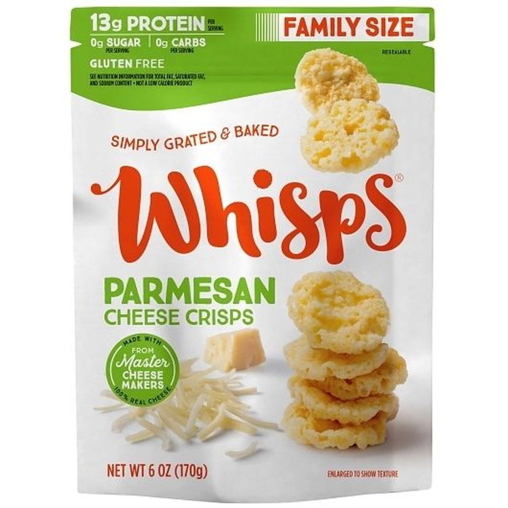 Whisps Parmesan Cheese Crisps, 6 Ounce -- 9 Per Case