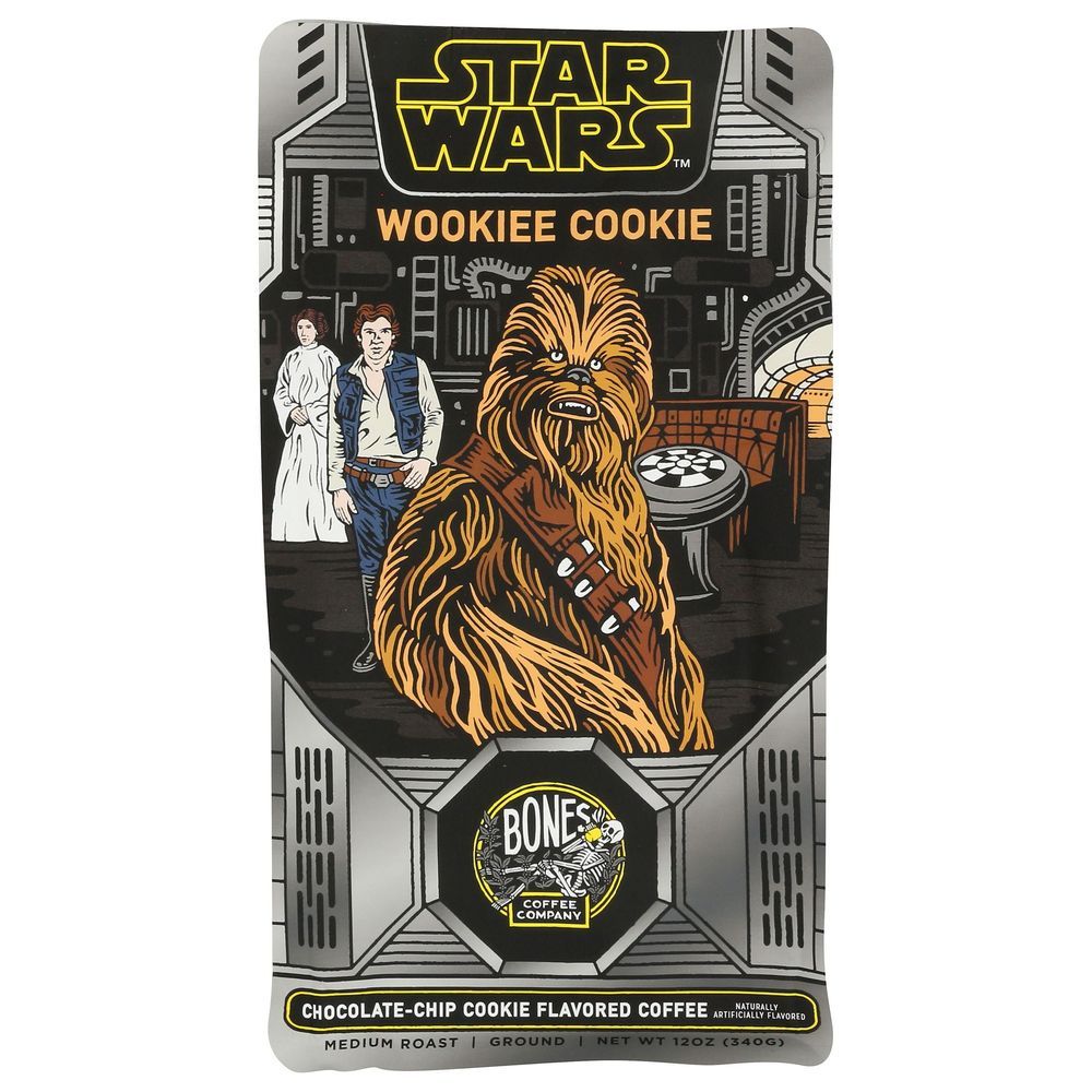 Bones Coffee Company Star Wars Chocolate Chip Wookiee Cookie Medium Roast Ground Coffee, 12 Ounce -- 12 Per Case