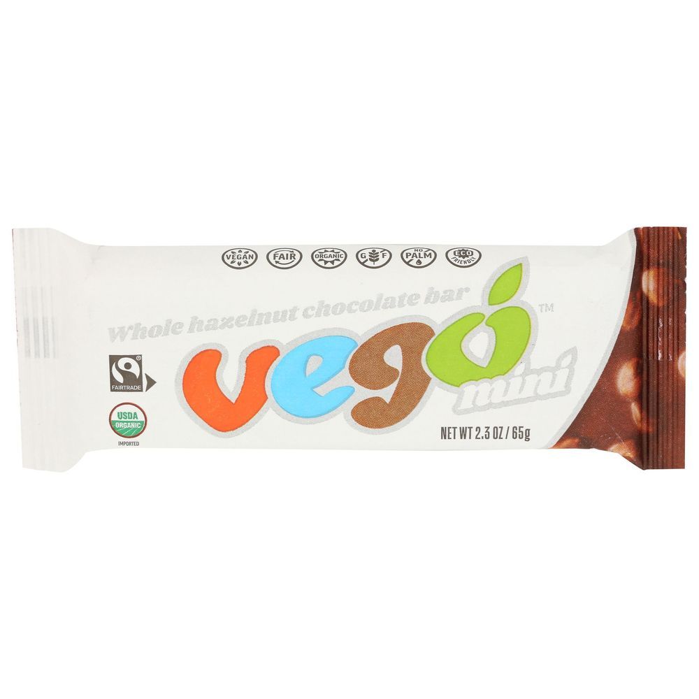 Vego Whole Hazelnut Chocolate Bar, 2.3 Ounce -- 20 Per Case
