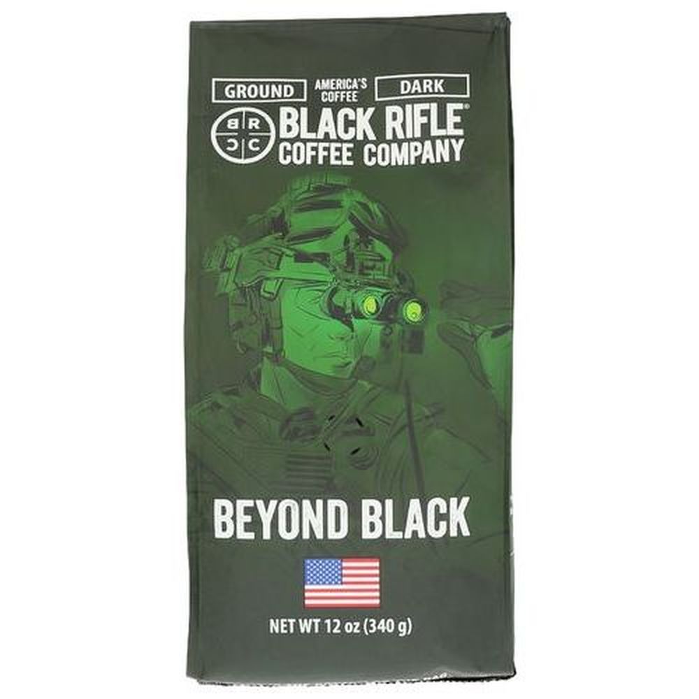Black Rifle Coffee Company Beyond Black Dark Roast Ground Coffee, 12 Ounce -- 6 Per Case