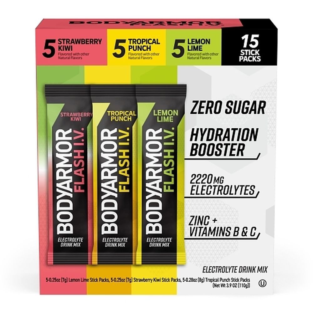 Bodyarmor Flash Iv 0.26 Ounce Zero Sugar Electrolyte Drink Mix - Variety Pack, 90 Count