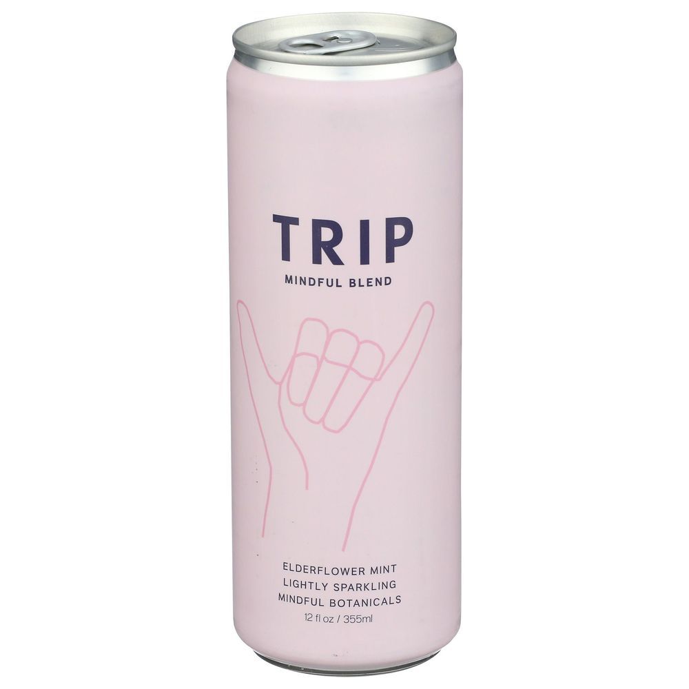 Trip Mindful Blend Elderflower Mint Lightly Sparkling Drink, 12 Fluid Ounce -- 12 Per Case