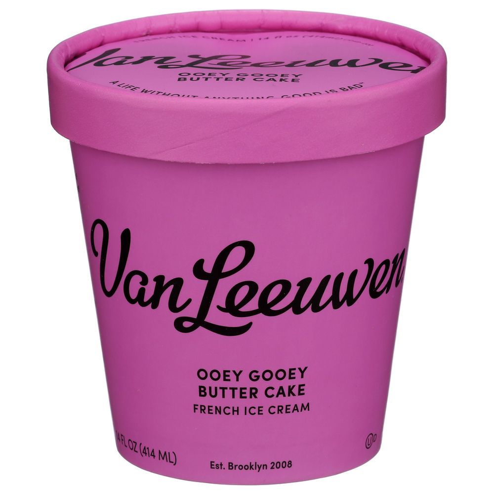 Van Leeuwen Ooey Gooey Butter Cake Ice Cream, 14 Fluid Ounce -- 8 Per Case