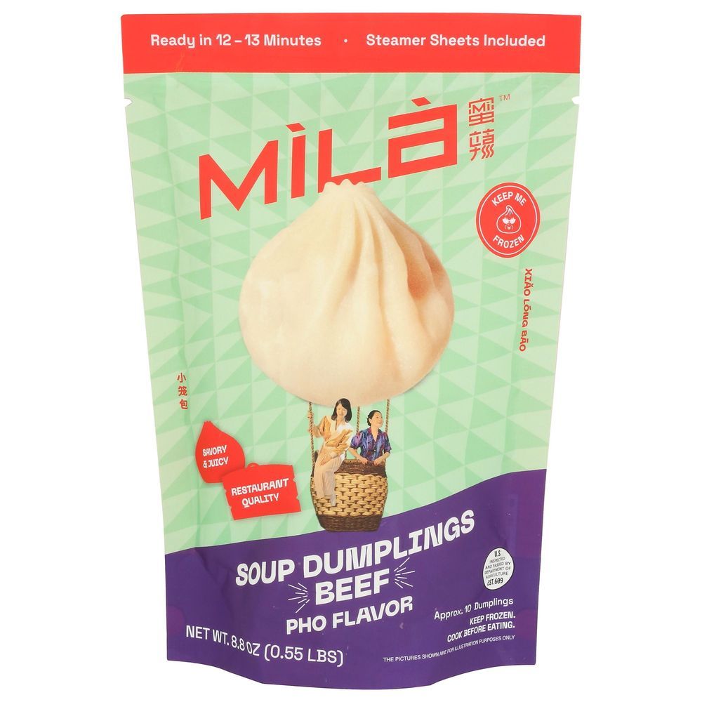 Mila Pho Flavor Beef Soup Dumplings, 8.8 Ounce -- 6 Per Case