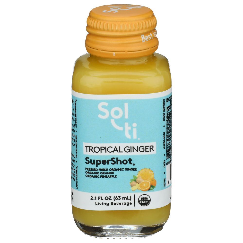 Sol-ti Organic Tropical Ginger Supershot, 2.1 Ounce -- 12 Per Case