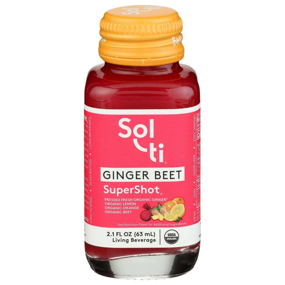 Sol-ti Organic Ginger Beet Wellness Shot, 2.1 Fluid Ounce -- 12 Per Case