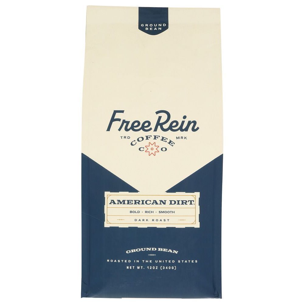 Free Rein American Dirt Dark Roast Ground Bean Coffee, 12 Ounce -- 6 Per Case
