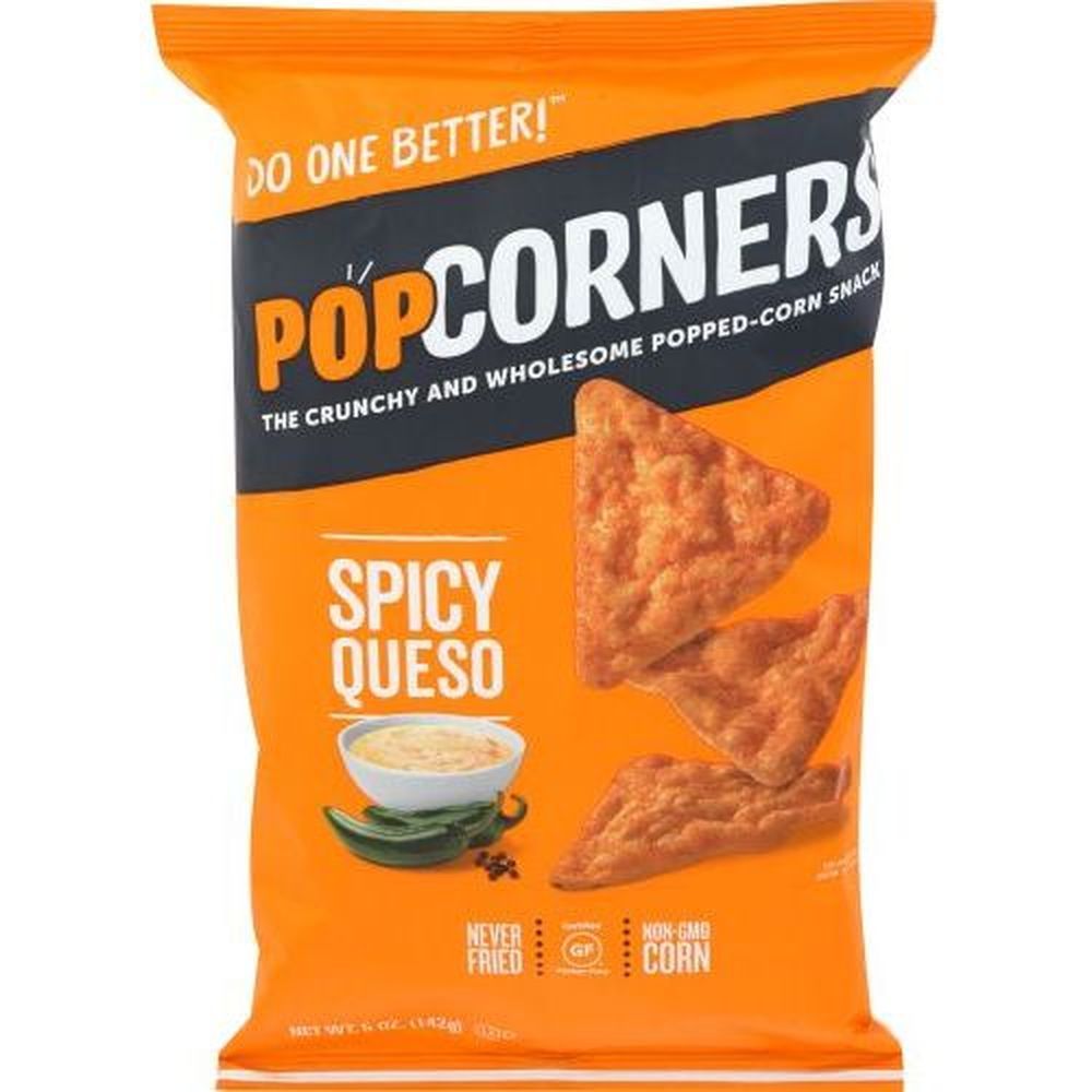 Popcorners Spicy Queso Corn Chips, 5 Ounce -- 12 Per Case