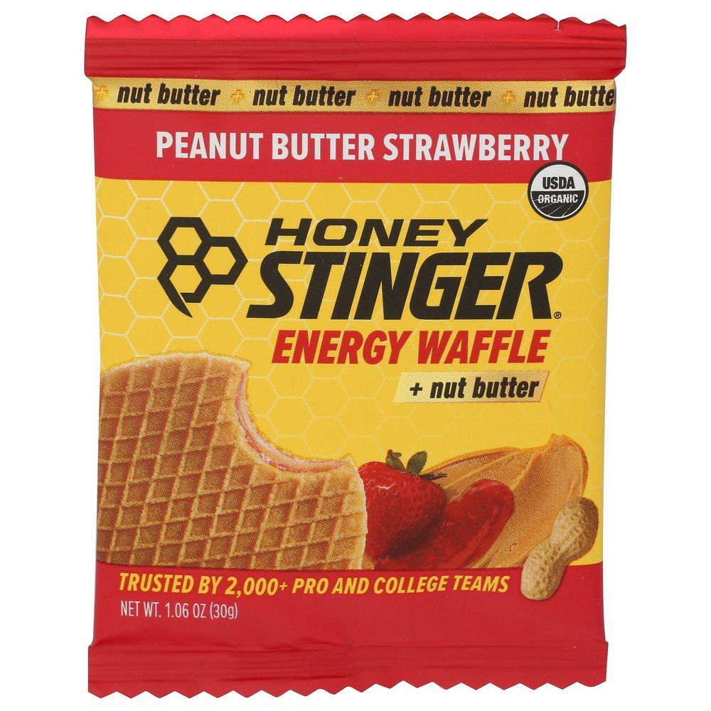 Honey Stinger Peanut Butter Strawberry Energy Waffle, 1.06 Ounce -- 12 Per Case