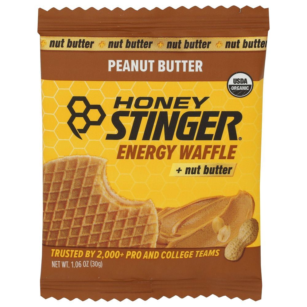 Honey Stinger Peanut Butter Energy Waffle, 1.06 Ounce -- 12 Per Case