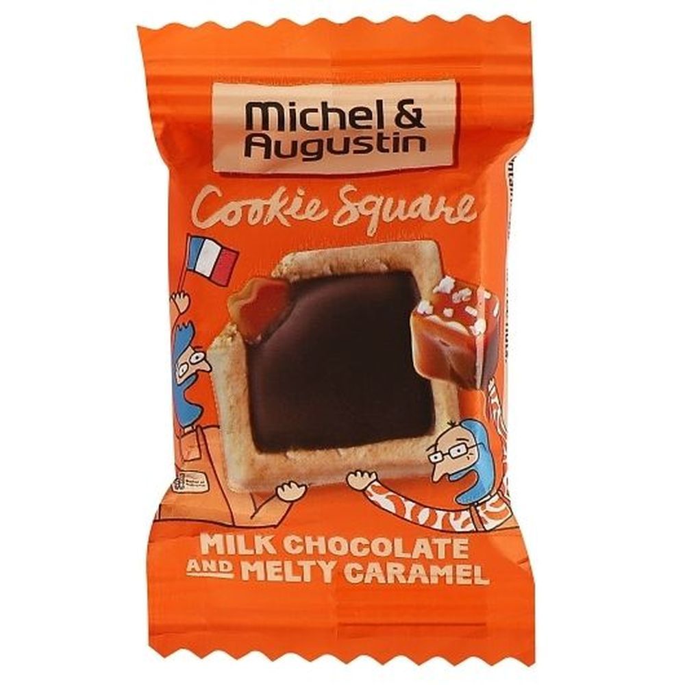 Michel & Augustin Milk Chocolate And Melty Caramel Cookie Squares, 0.33 Ounce -- 40 Per Case