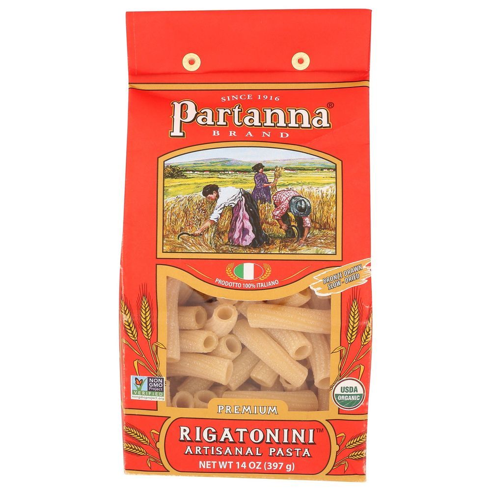Partanna Organic Rigatonini Artisanal Pasta, 14 Ounce -- 6 Per Case