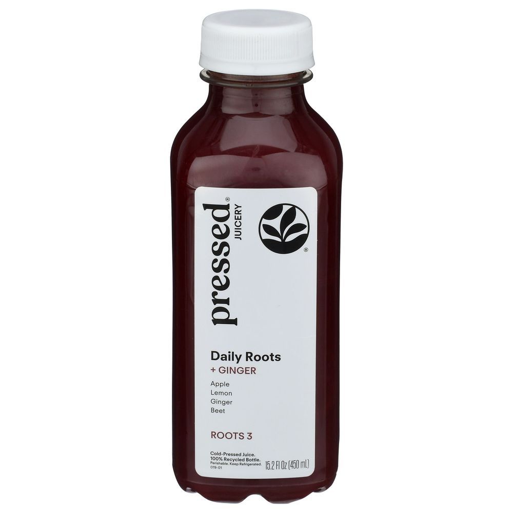 Pressed Juicery Daily Roots 3 Ginger Juice, 15.2 Fluid Ounce -- 6 Per Case