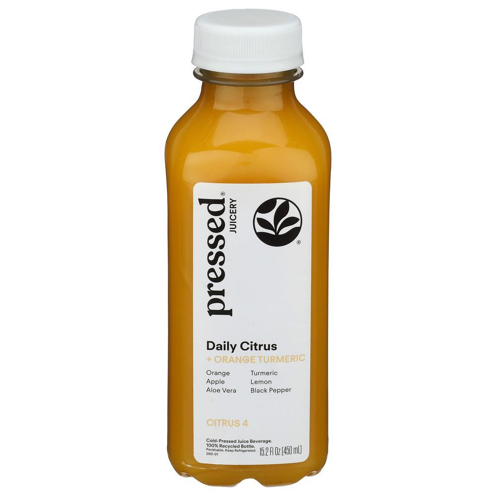 Pressed Juicery Daily Citrus 4 Orange Turmeric Juice, 15.2 Fluid Ounce -- 6 Per Case