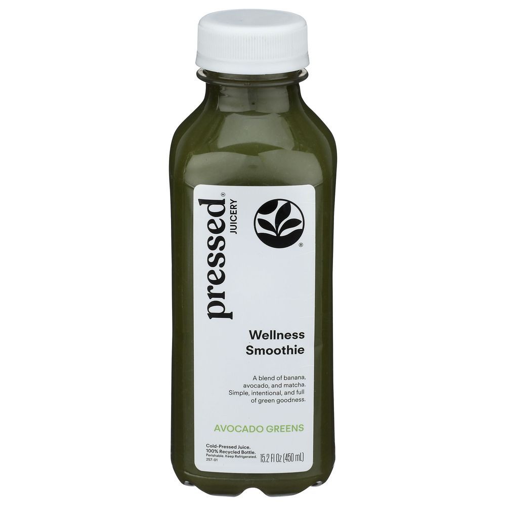 Pressed Juicery Avocado Greens Wellness Smoothie, 15.2 Fluid Ounce -- 6 Per Case