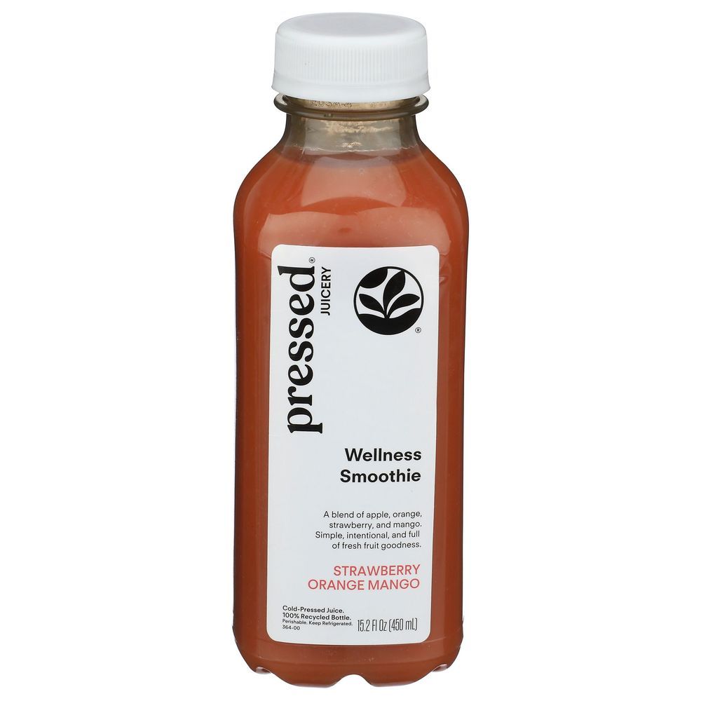 Pressed Juicery Strawberry Orange Mango Wellness Smoothie, 15.2 Fluid Ounce -- 6 Per Case