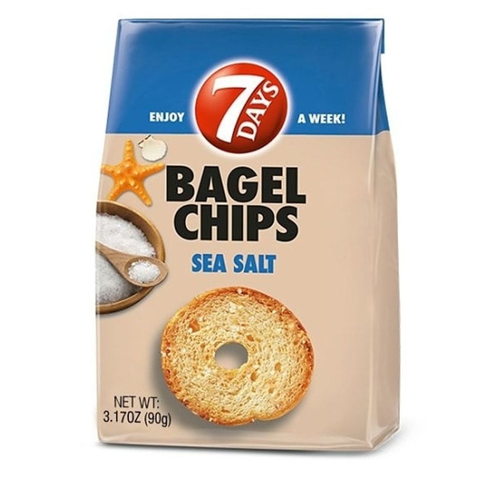 7 Days Sea Salt Bagel Chips, 3.17 Ounce -- 12 Per Case