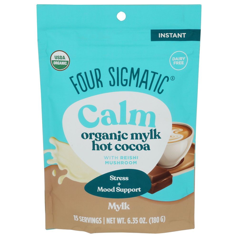 Four Sigmatic Organic Calm Instant Mylk Hot Cocoa, 6.35 Ounce -- 6 Per Case