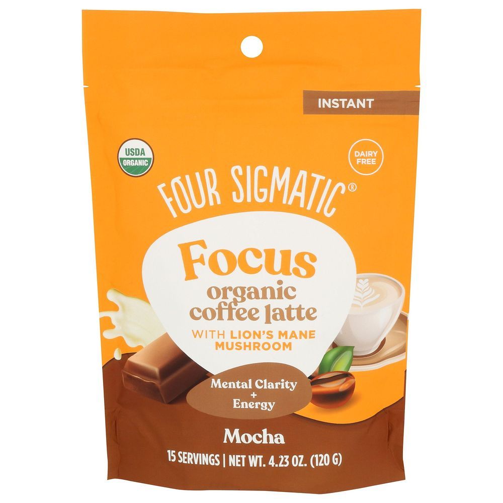 Four Sigmatic Organic Focus Mocha Coffee Latte, 4.23 Ounce -- 6 Per Case