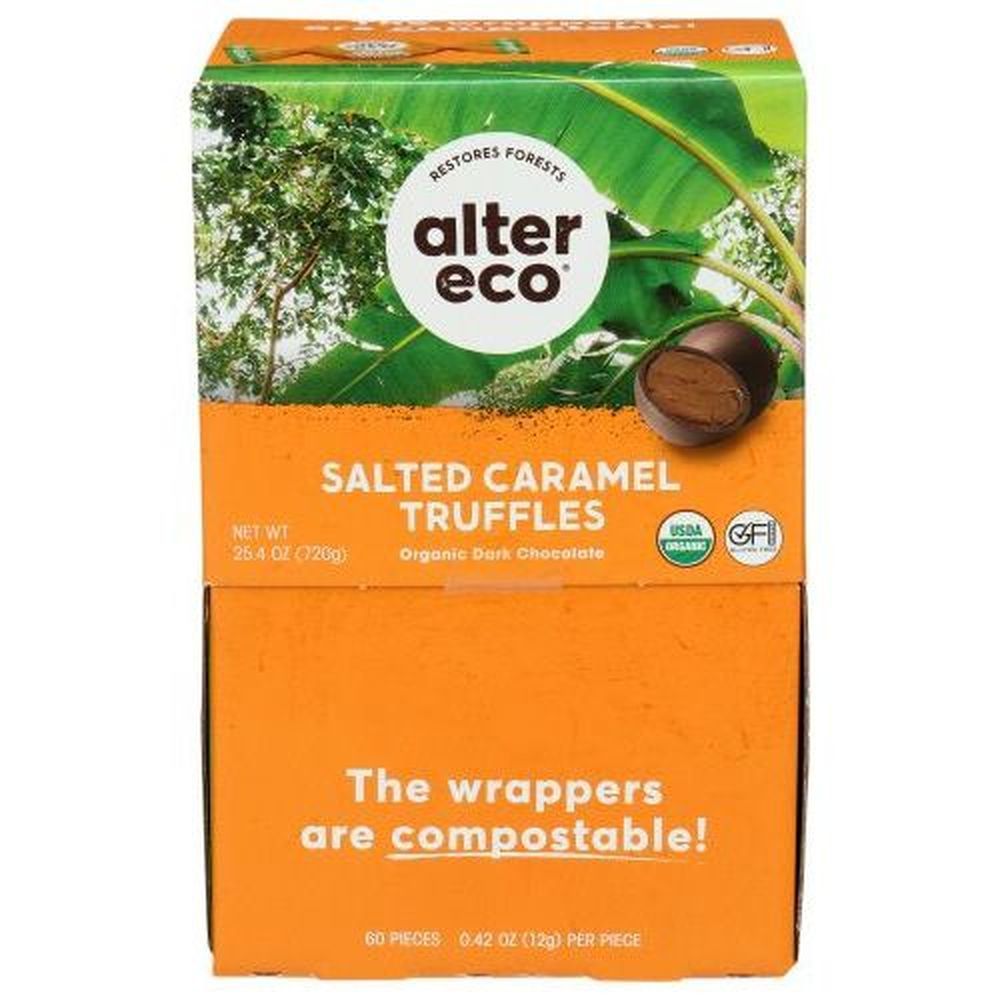 Alter Eco Organic Salted Caramel Dark Chocolate Truffles, 60 Count