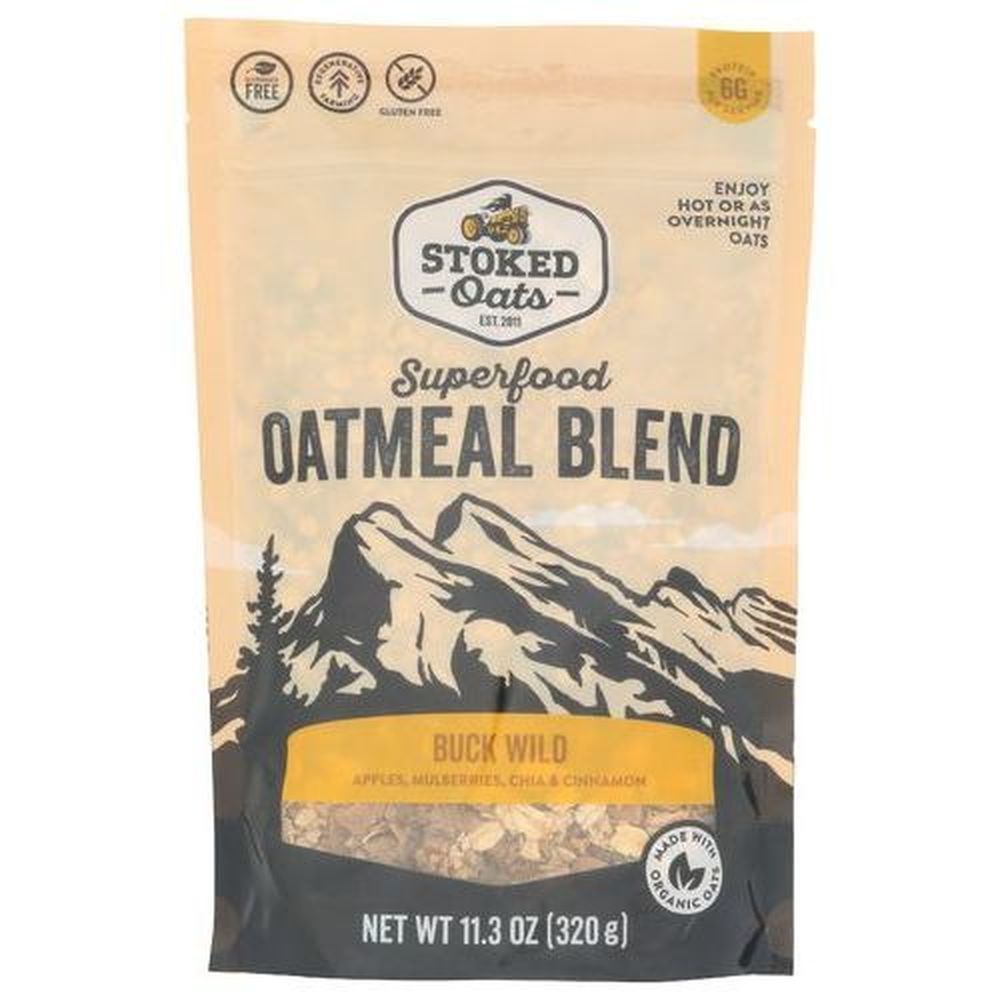 Stoked Oats Buck Wild Oatmeal Blend, 11.3 Ounce -- 8 Per Case