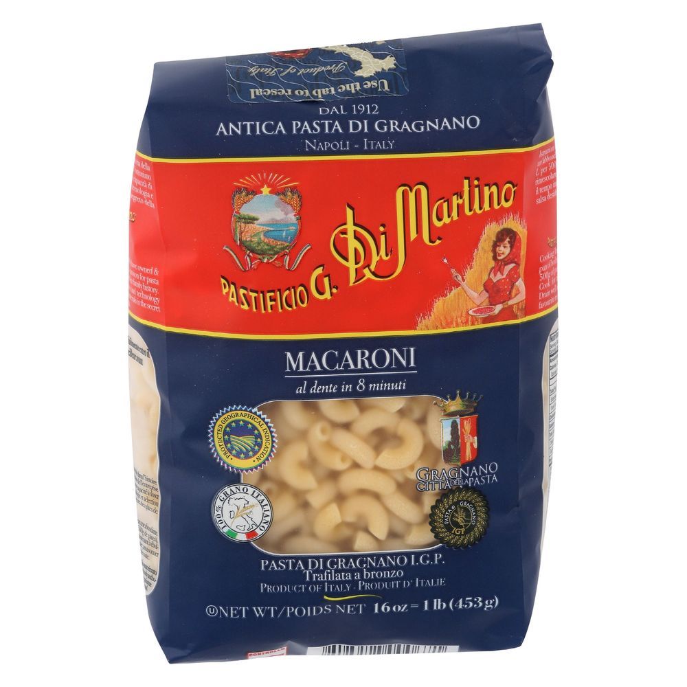 Pastificio G. Di Martino Macaroni Elbows Pasta, 1 Pound -- 12 Per Case