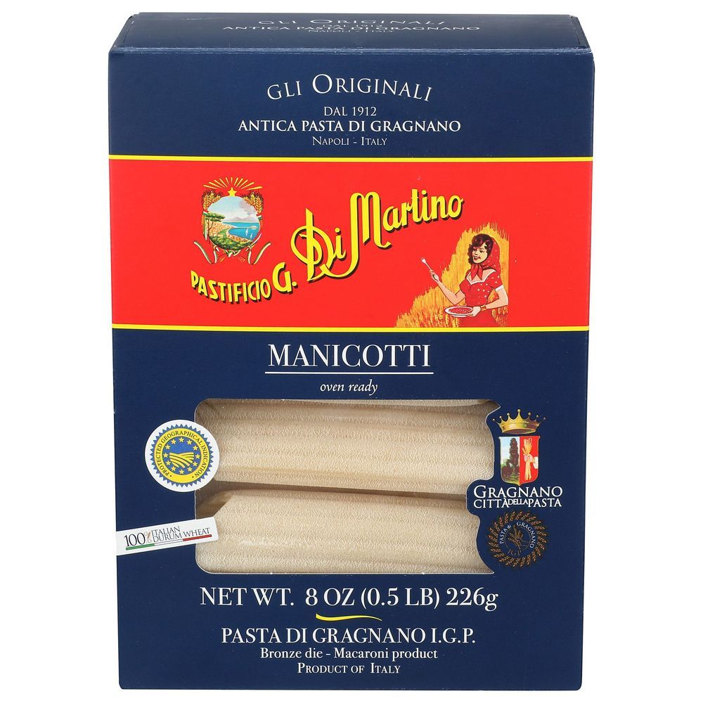 Pastificio G. Di Martino Manicotti Pasta, 8 Ounce -- 6 Per Case