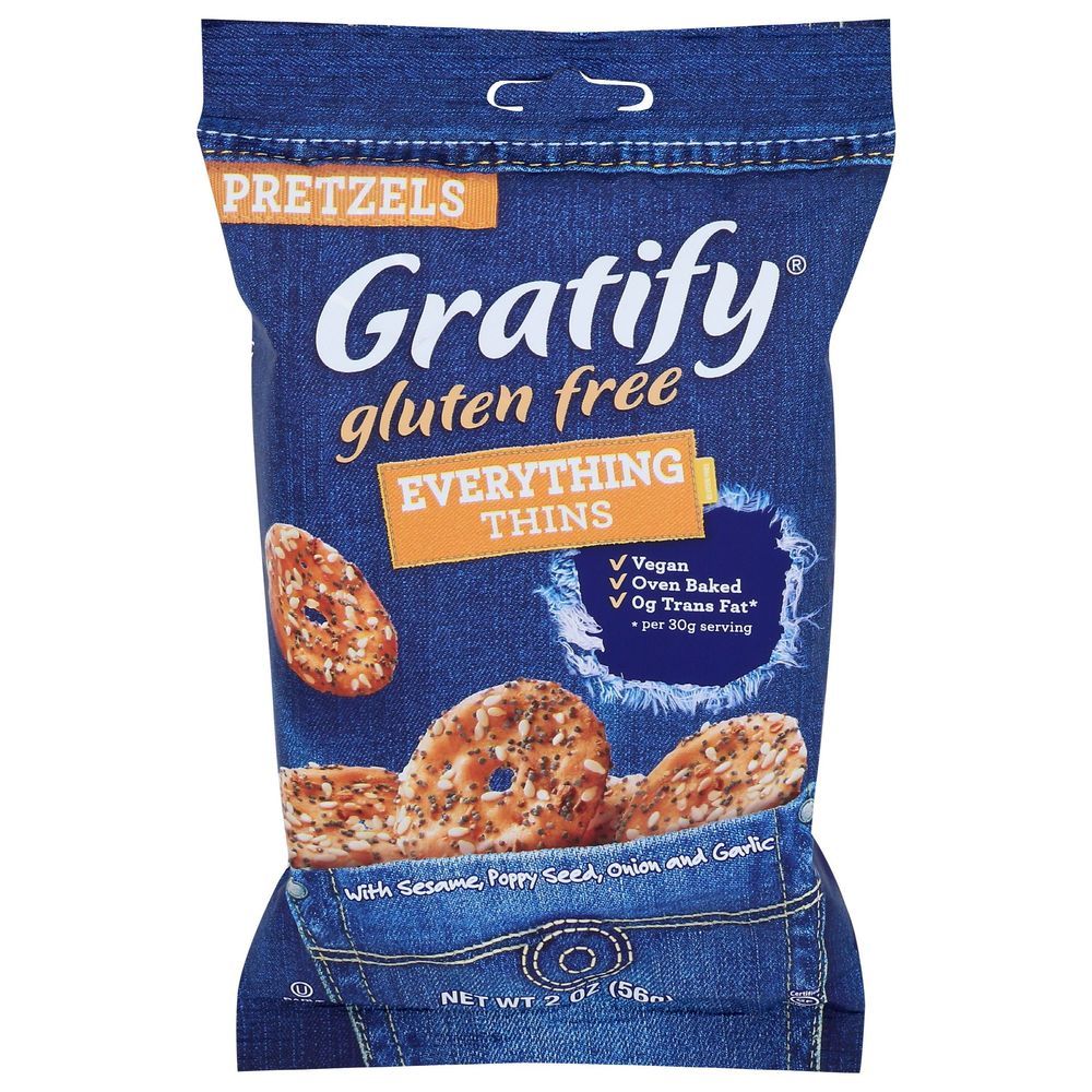 Gratify Everything Thins Pretzels, 2 Ounce -- 8 Per Case
