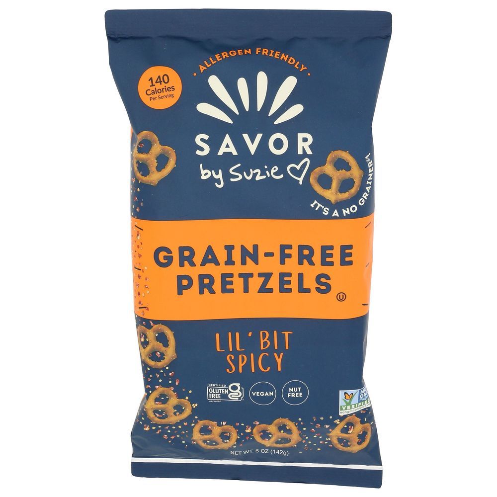 Savor By Suzie Lil Bit Spicy Grain Free Pretzels, 5 Ounce -- 12 Per Case