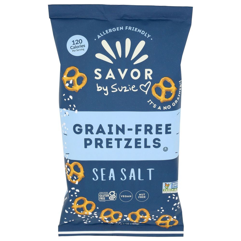 Savor By Suzie Sea Salt Grain Free Pretzels, 6.5 Ounce -- 12 Per Case