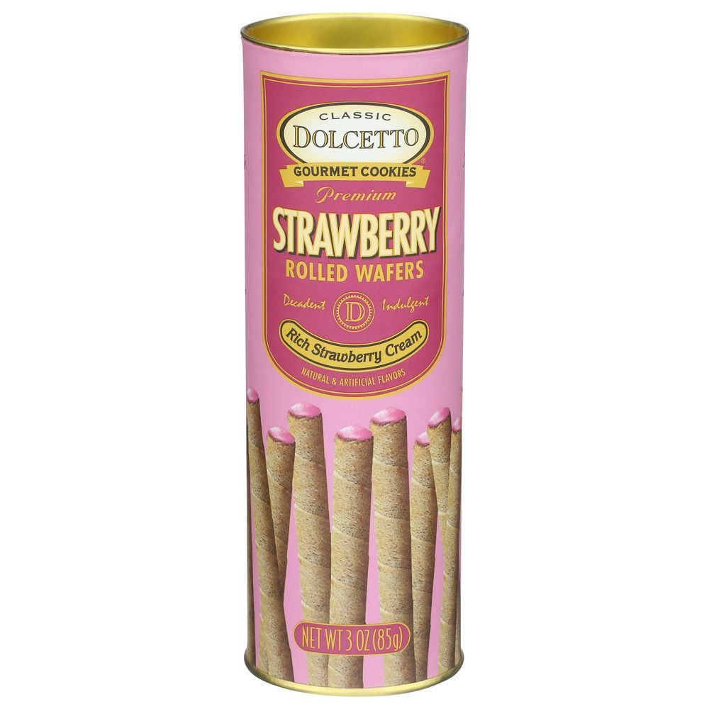 Dolcetto Strawberry Wafer Rolls, 3 Ounce -- 12 Per Case